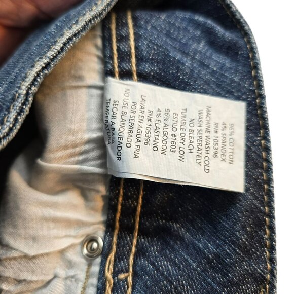 CEst Toi Juniors Capri Jeans Rhinestone Pocket Designs Size 3 Stretch JJ3999 - Picture 6 of 10